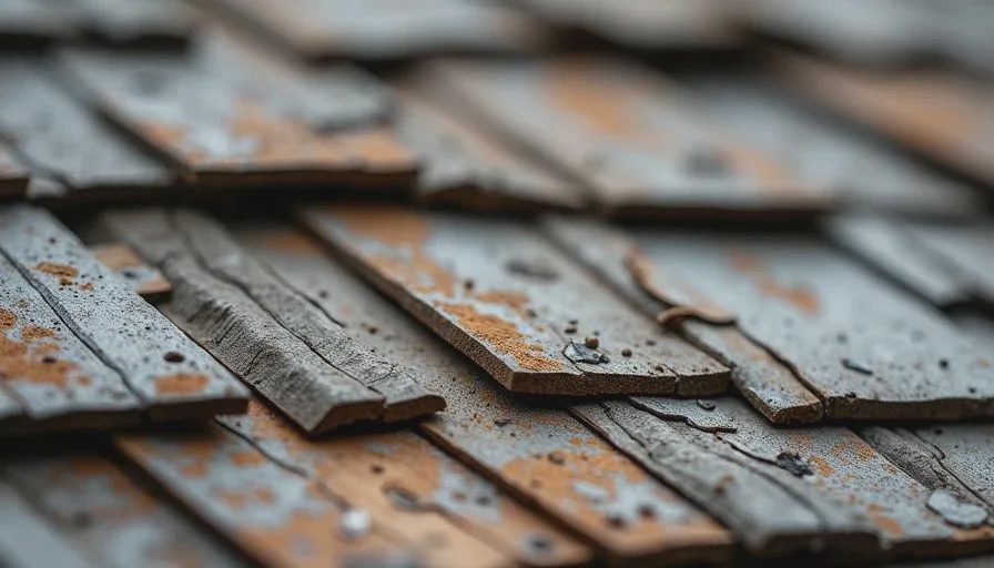 Decking and flashing conditions that drive quote gaps Close-up of older roof decking and flashing details that often cause quote differences after tear-off.