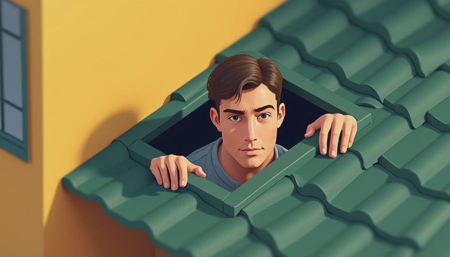 Visual context for sagging roof
